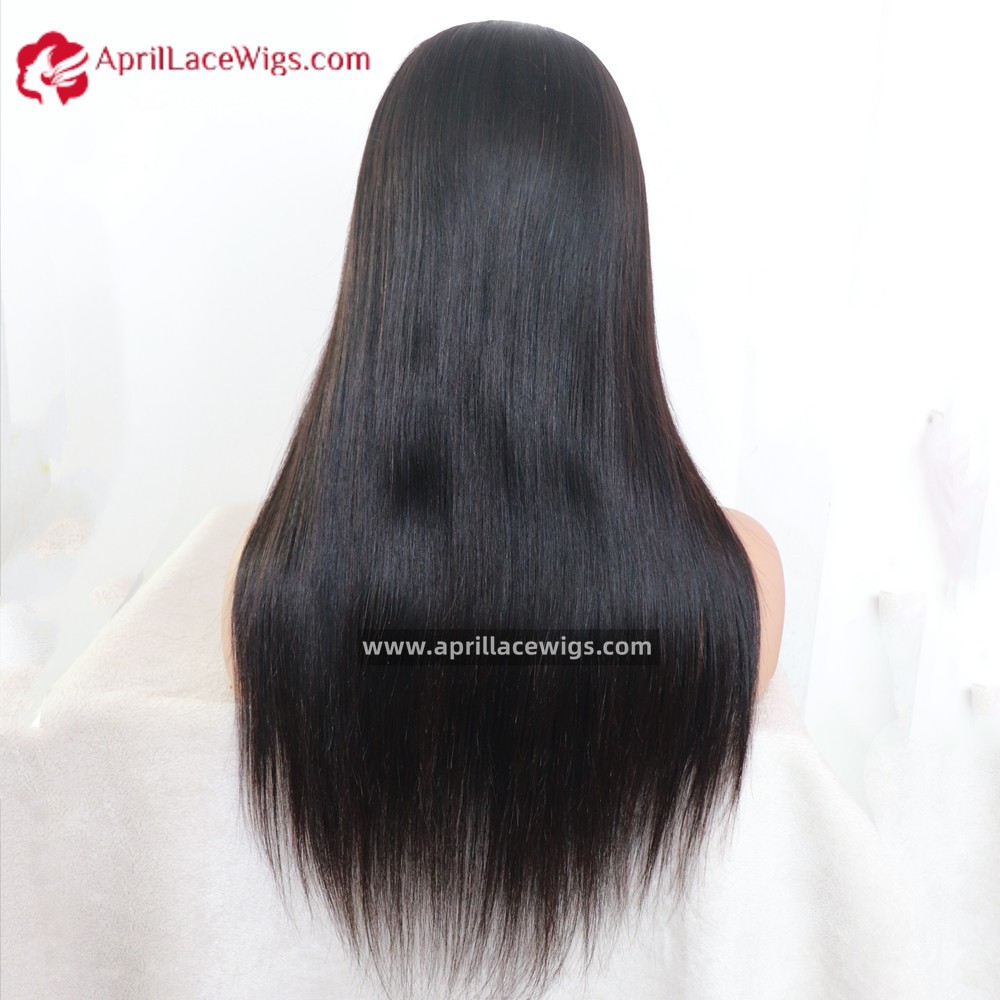 Human Hair Silk straight U part wig 150% density