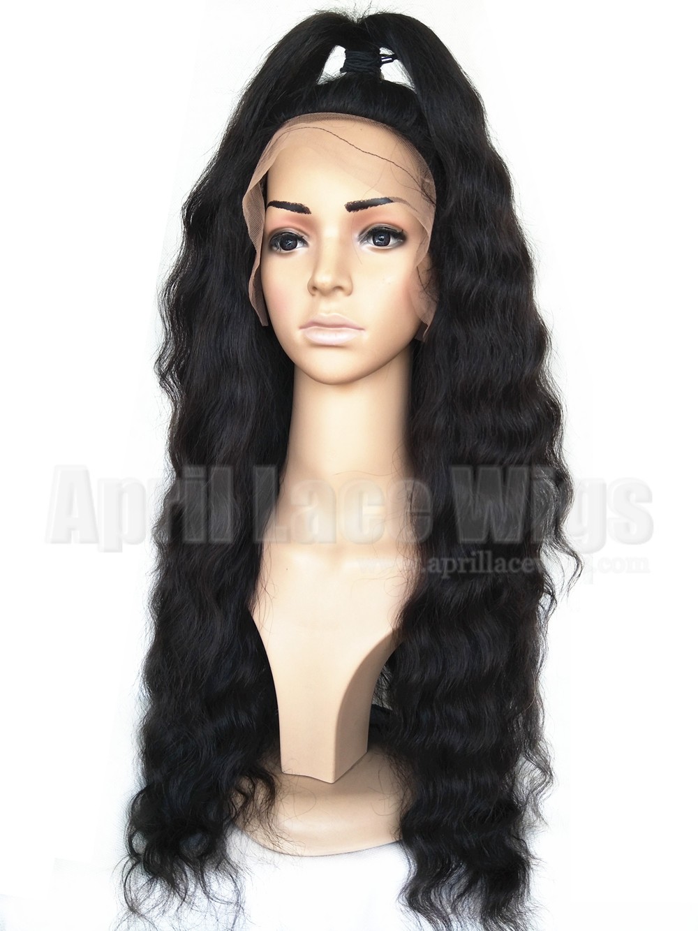 natural wave full lace wig