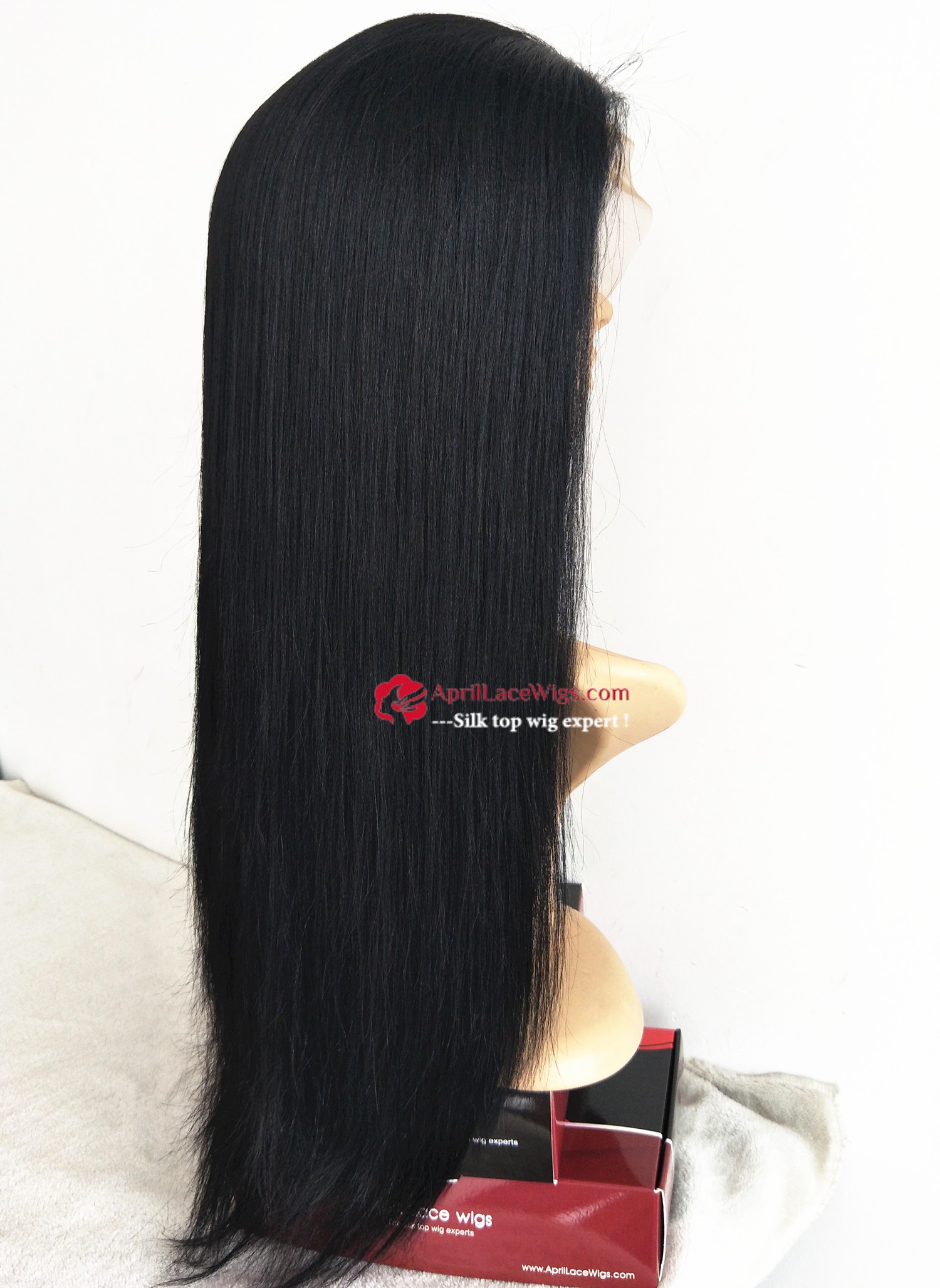 yaki straight lace front wig, permed African American hairs