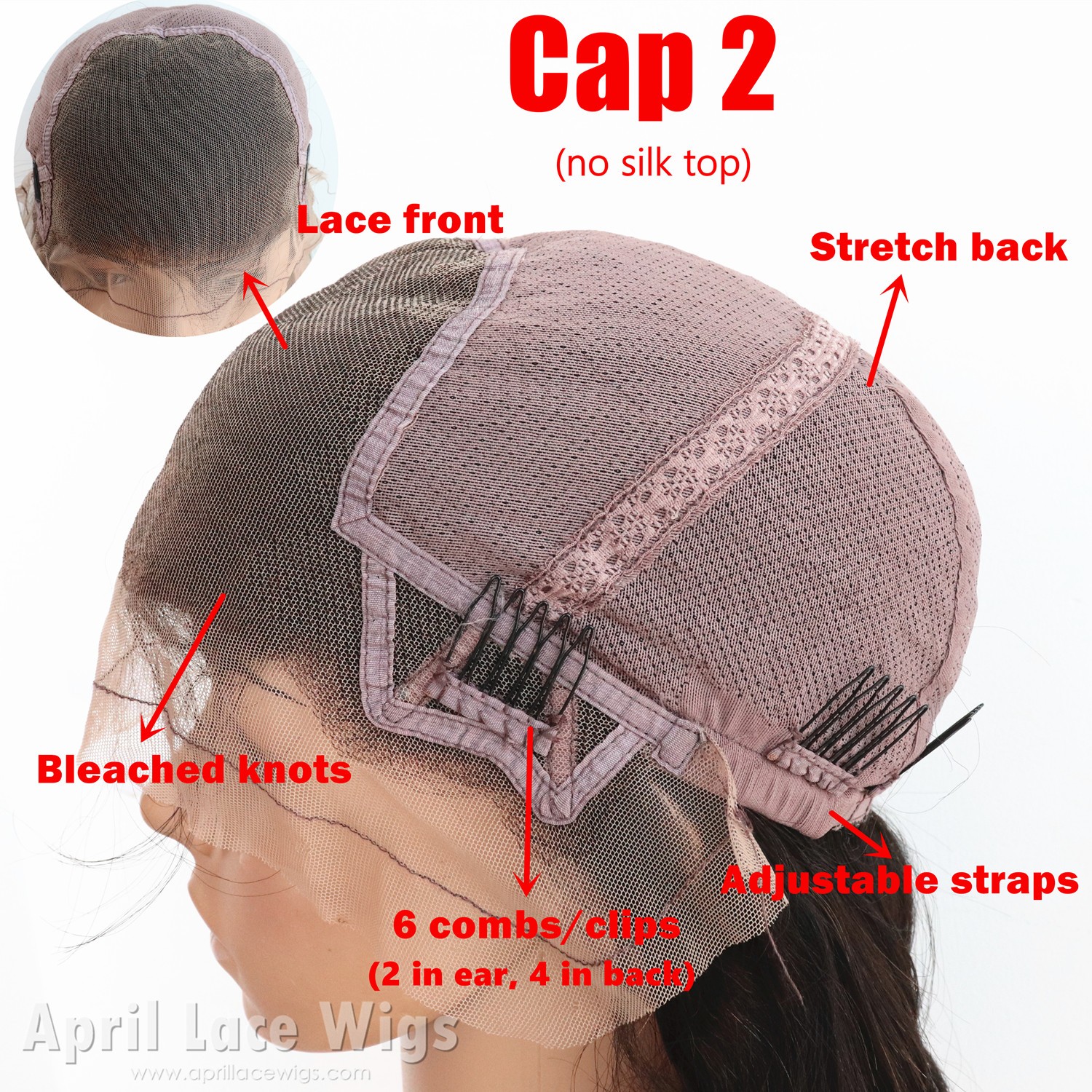 glueless full lace cap without silk top