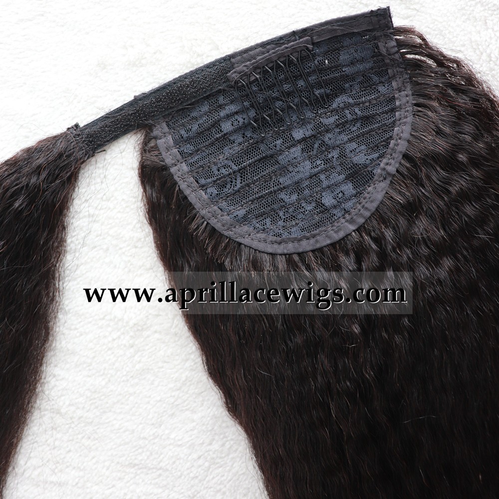 Combs in human hair Ponytail extensions wrap, ponytail hairstyle