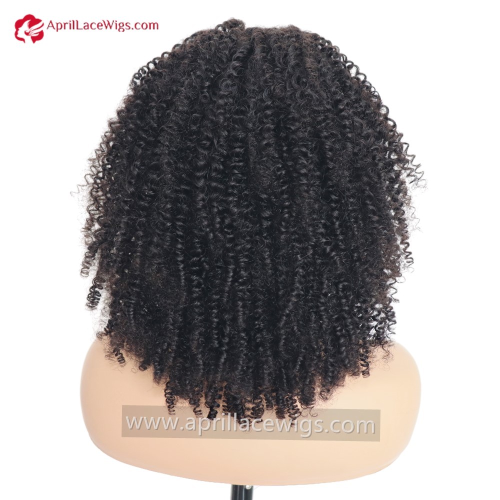 kinky curly virgin human hair full lace wig, silk top full lace wig