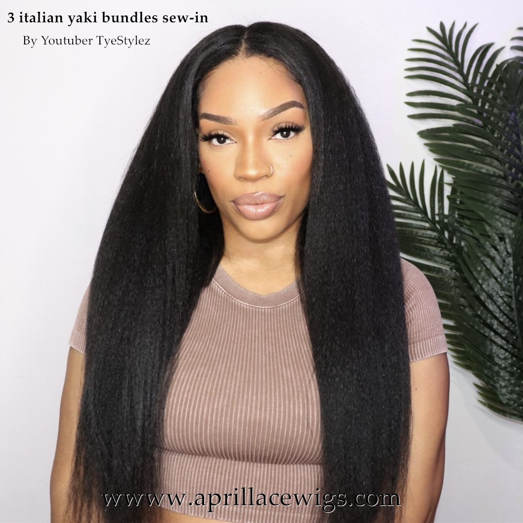 3 italian yaki human hair bundles versatile sew in