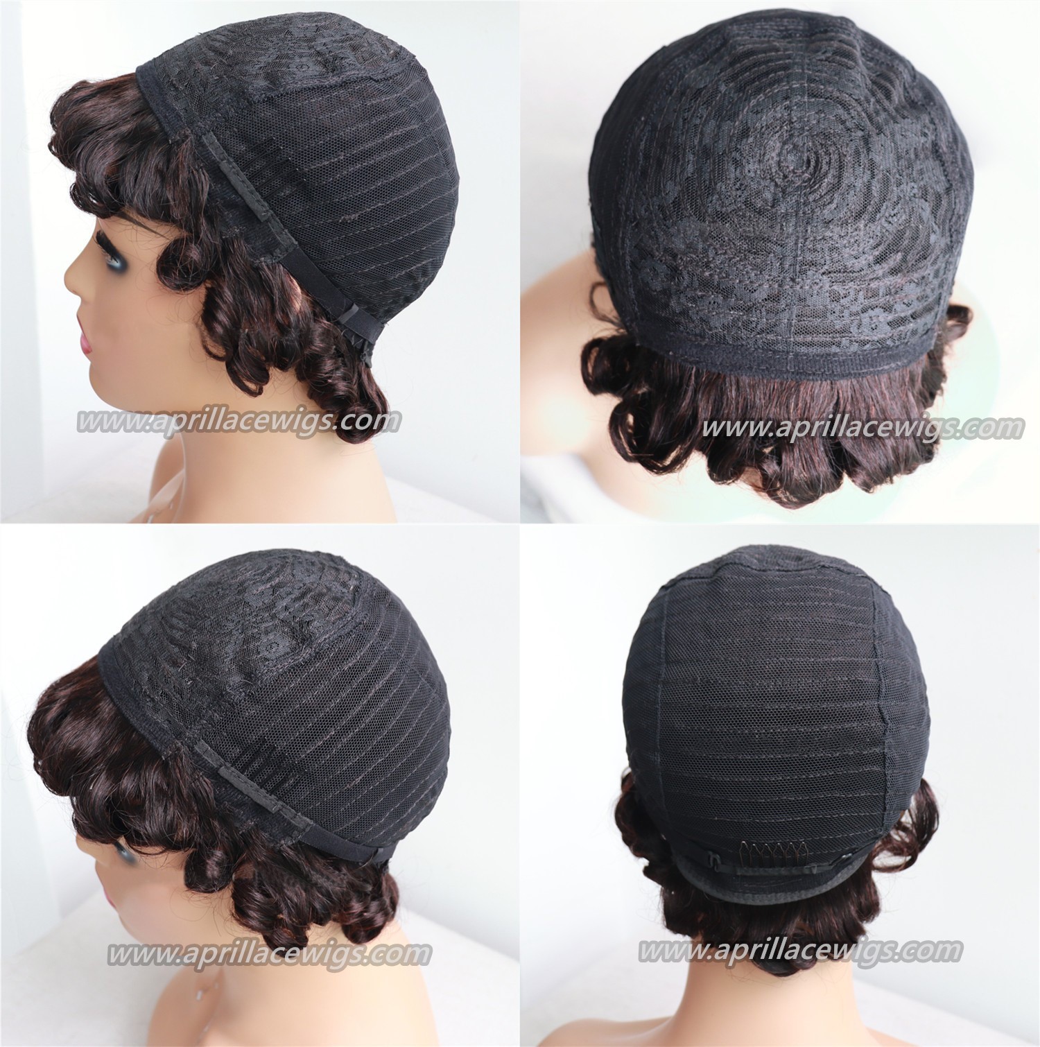 short curly human hair wig