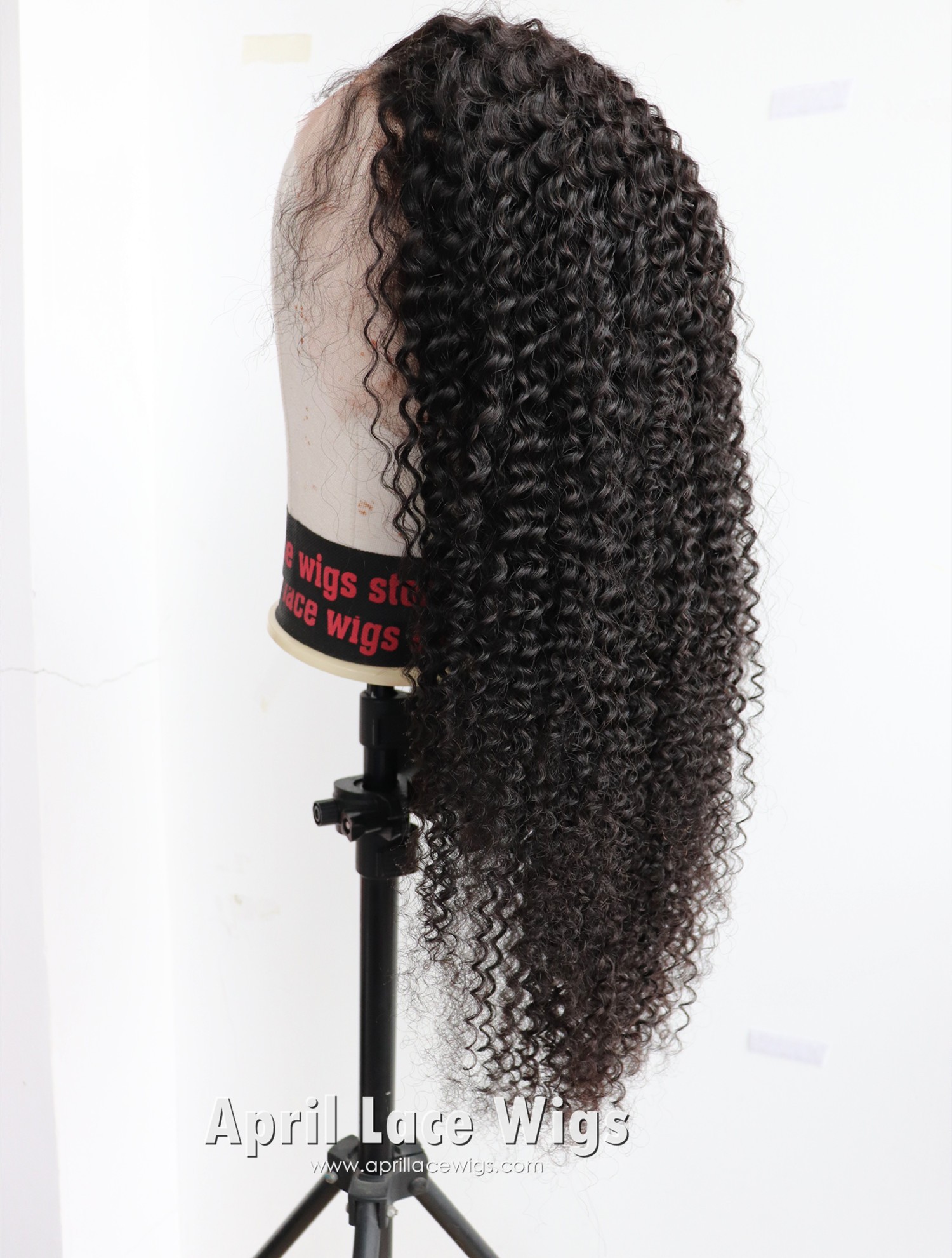 kinky curly glueless lace wig virgin human hair