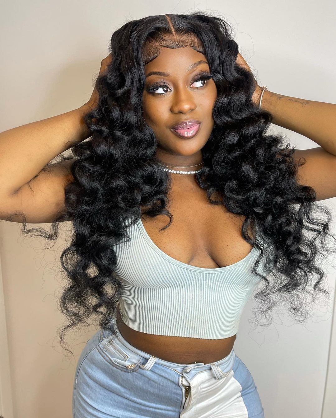 virgin hair Godness wave 360 wig glueless wig preplucked hairline