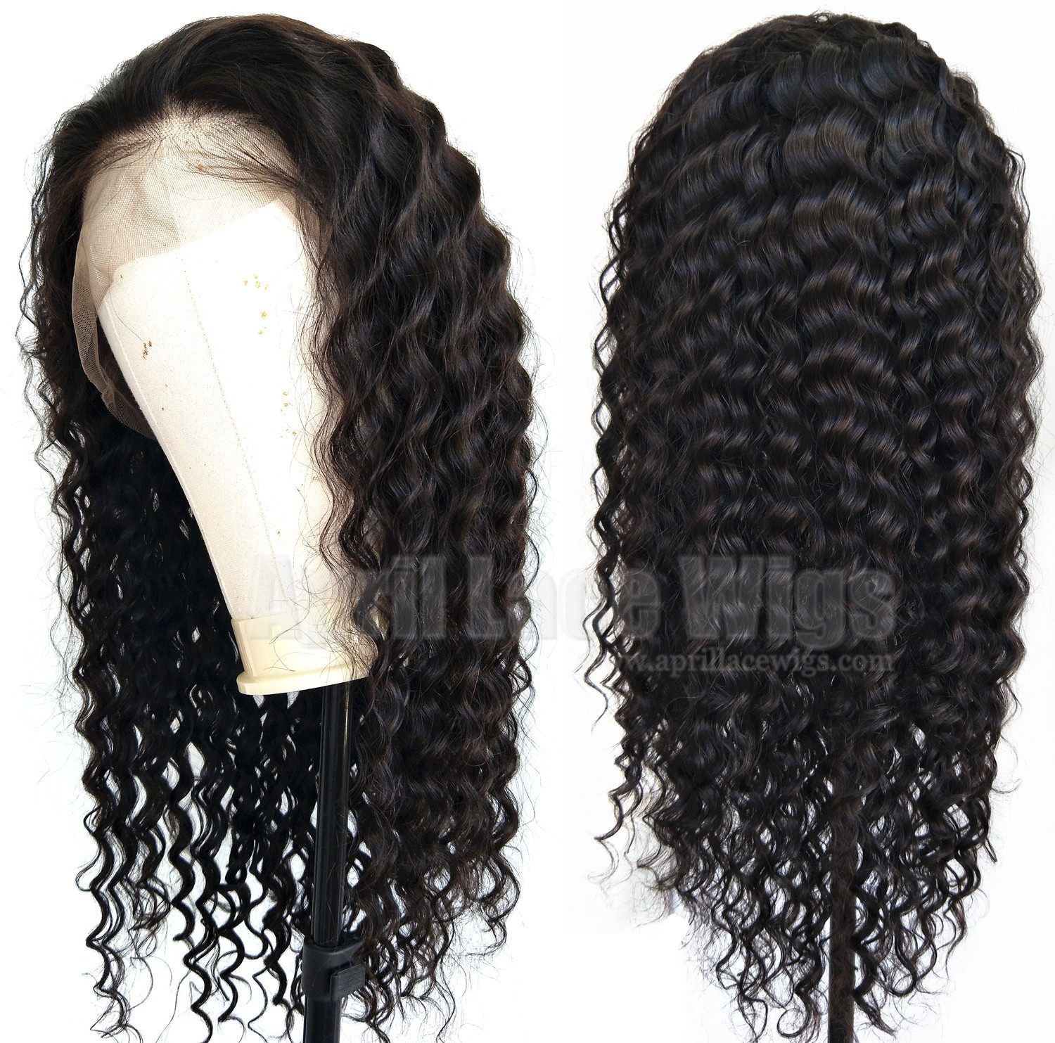 deep wave Brazilian virgin glueless 360 lace wig preplucked hairline