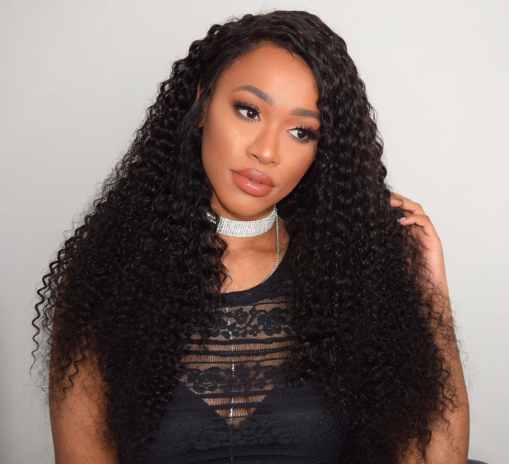 Malaysian Virgin Spanish Curl Full Lace Wig bleached knots baby hairs