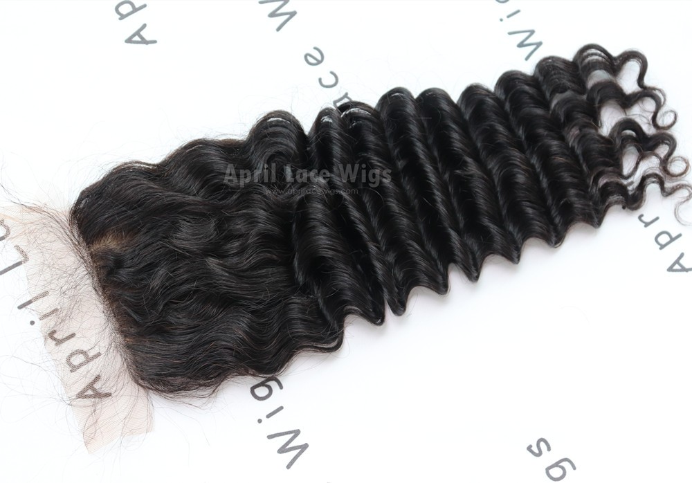 Brazilian Virgin deep wave silk Base Closure