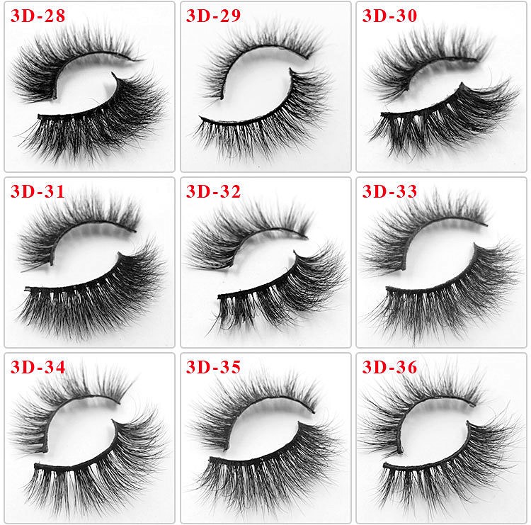 custom box handmade 3D Mink Eyelashes 76 styles