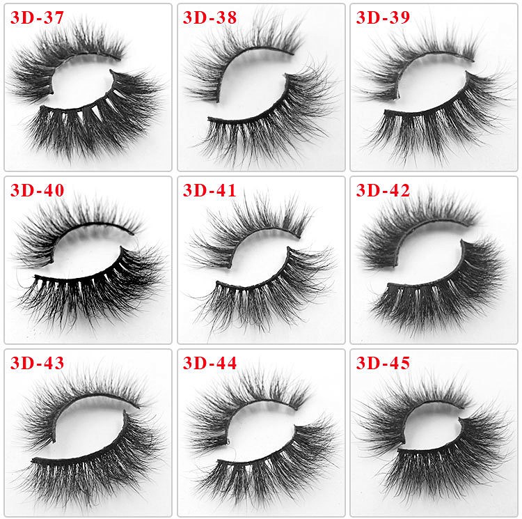 custom box handmade 3D Mink Eyelashes 76 styles