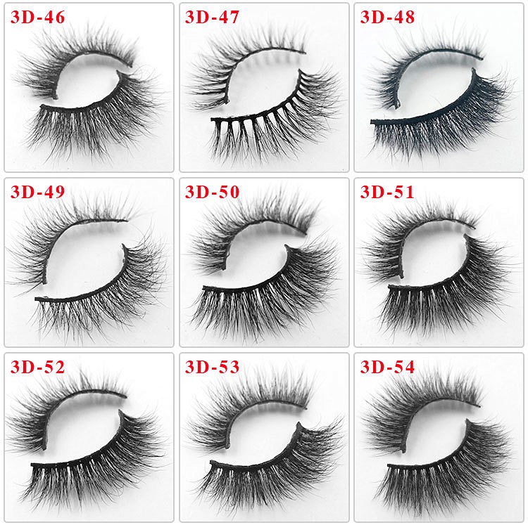 custom box handmade 3D Mink Eyelashes 76 styles