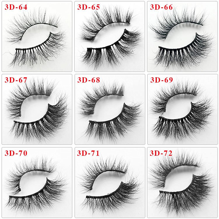 custom box handmade 3D Mink Eyelashes 76 styles