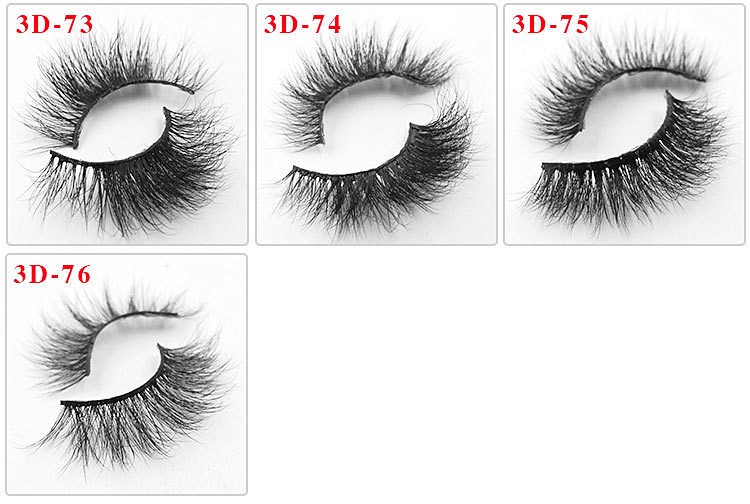 custom box handmade 3D Mink Eyelashes 76 styles