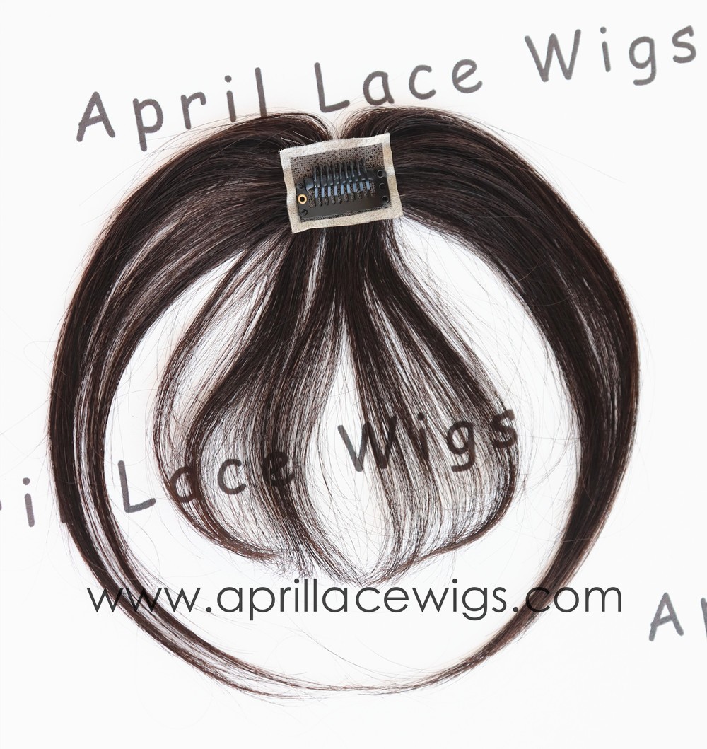 Virgin hair straight texture See-through bangs