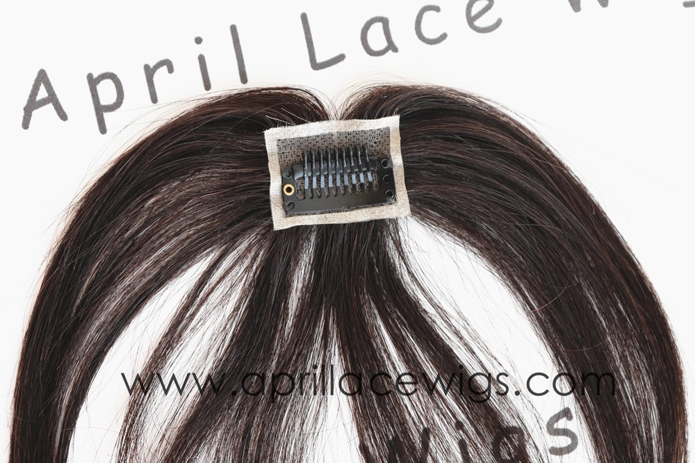 Virgin hair straight texture See-through bangs