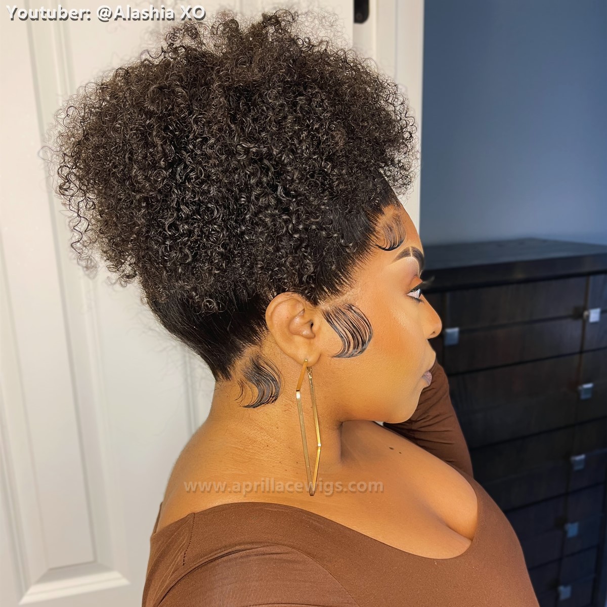 3c curly 360 WIG INSTALL ON MYSELF April Lace Wigs