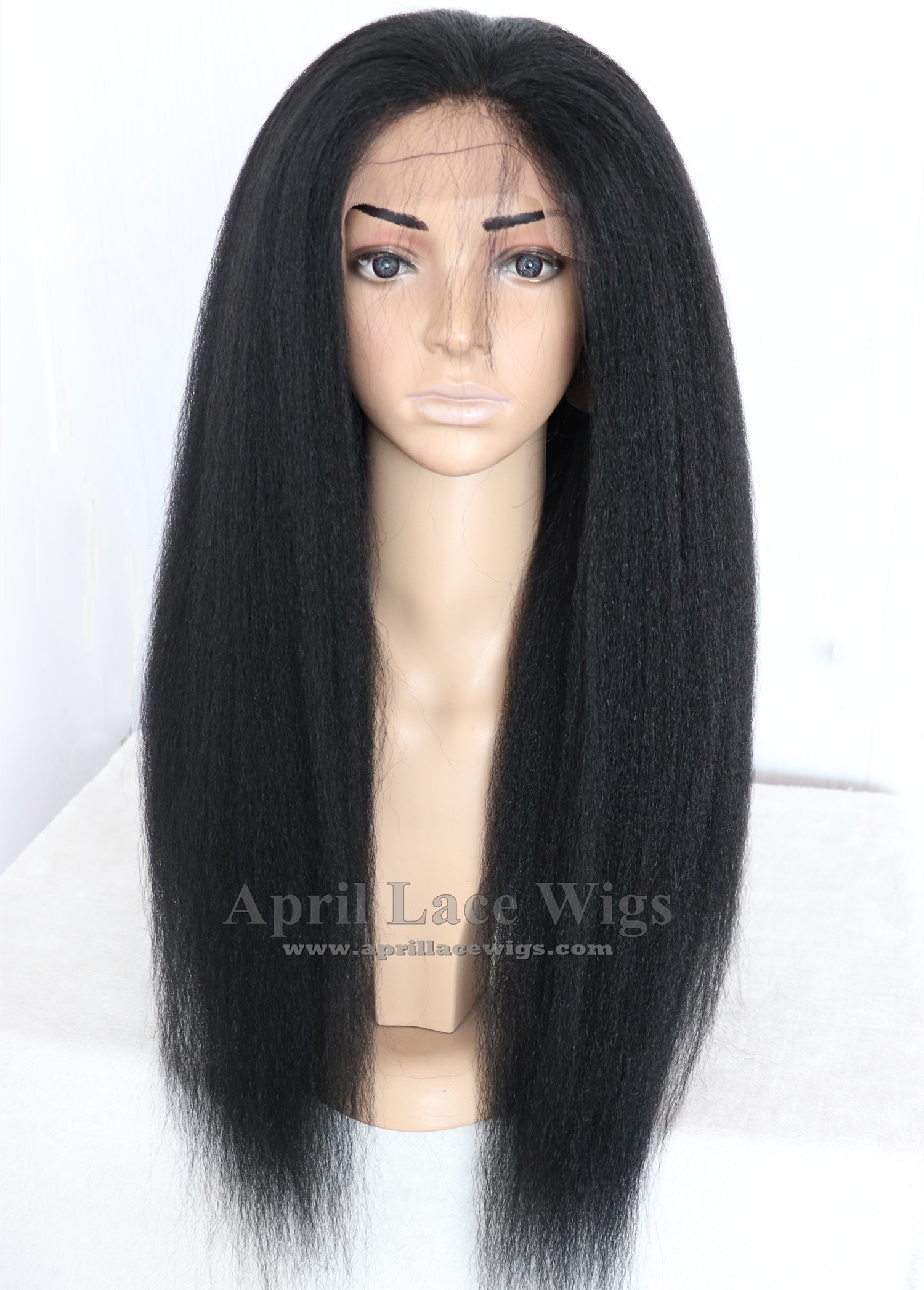 italian yaki Glueless Silk top 13x6 lace front wig natural looking