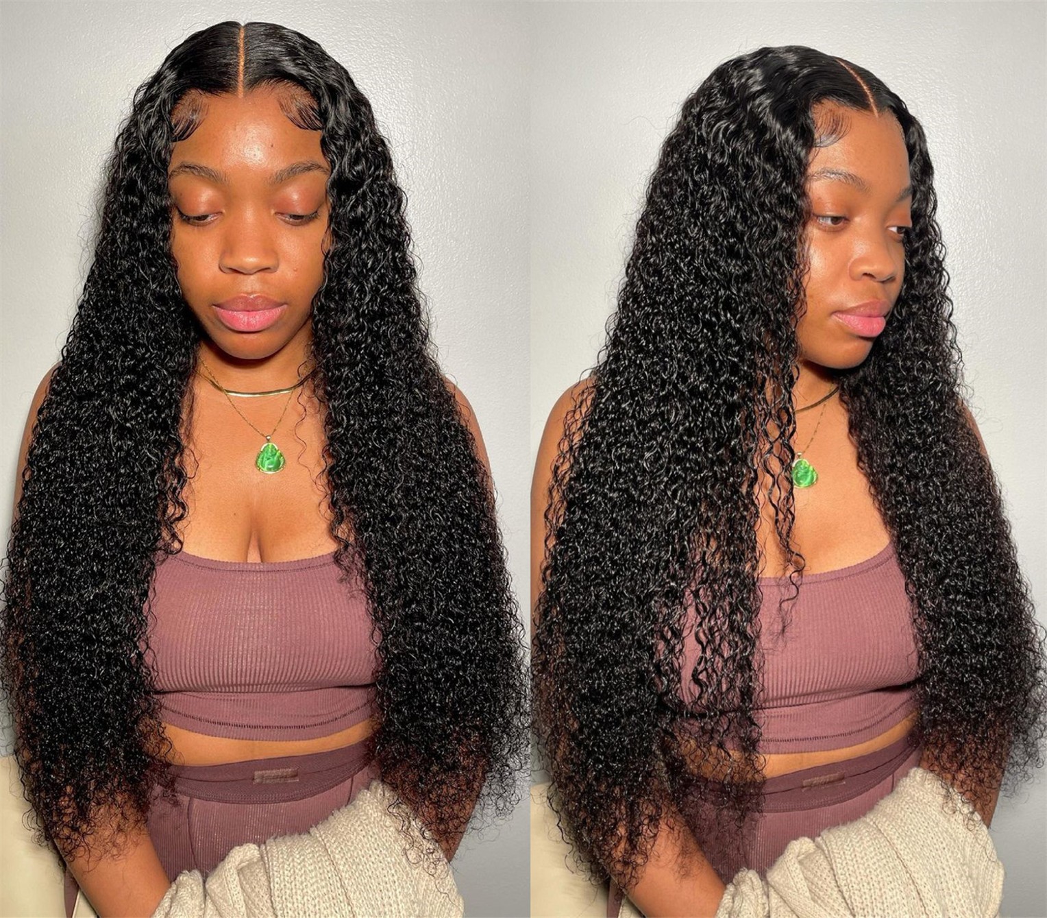 tight deep curly virgin human hair lace wig