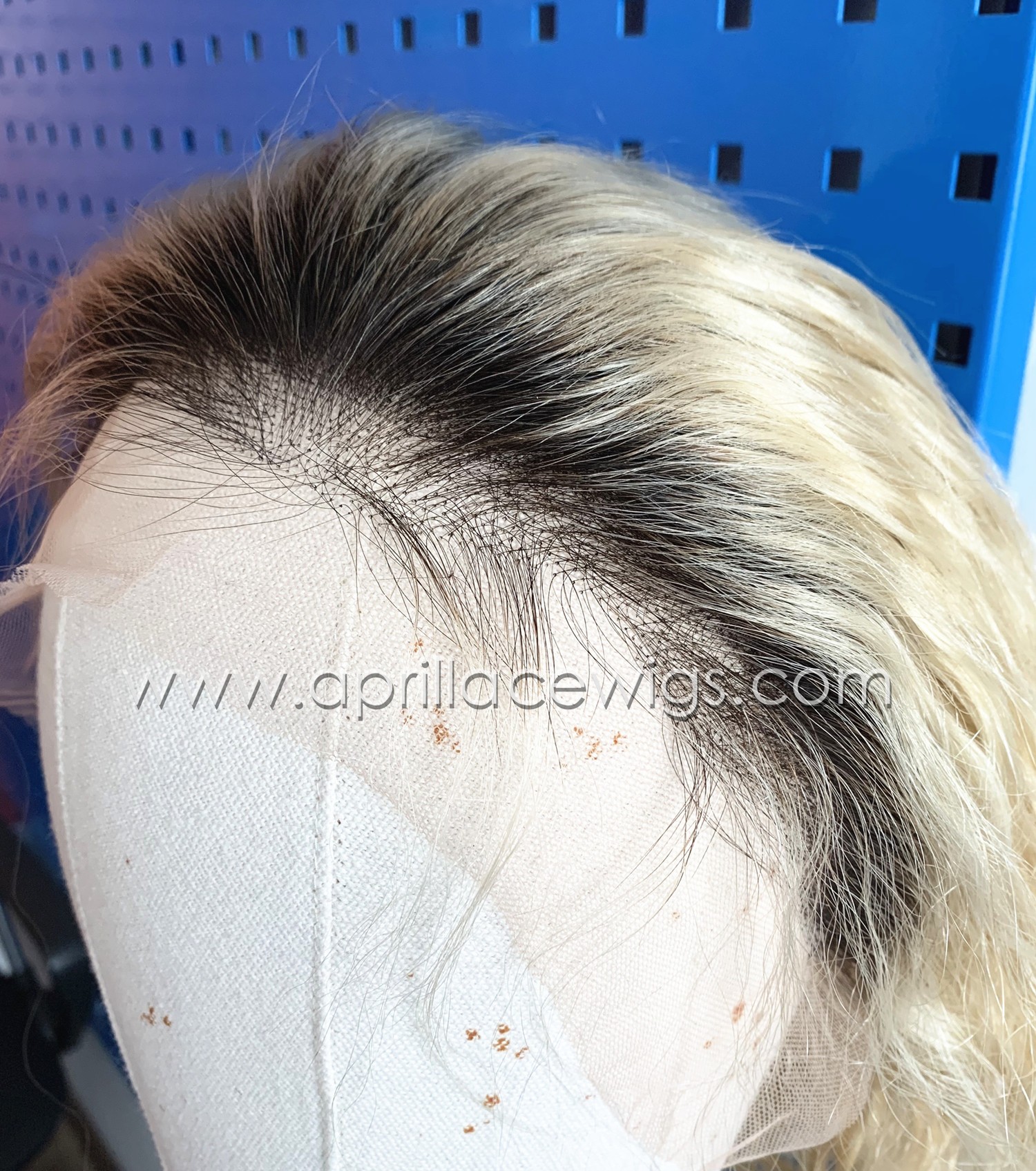 Blonde wavy glueless lace front wig bob lace wig preplucked hairline