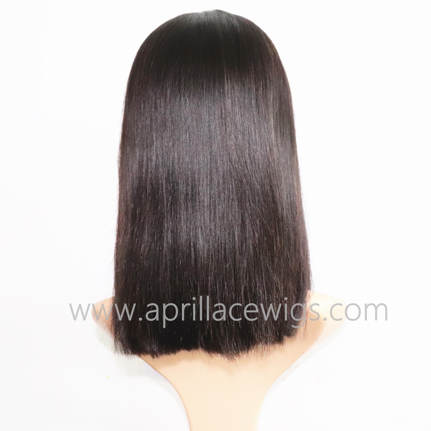 Virgin Human Hair 150% density Silk Top Closure Wig Bob Cut Natural Color