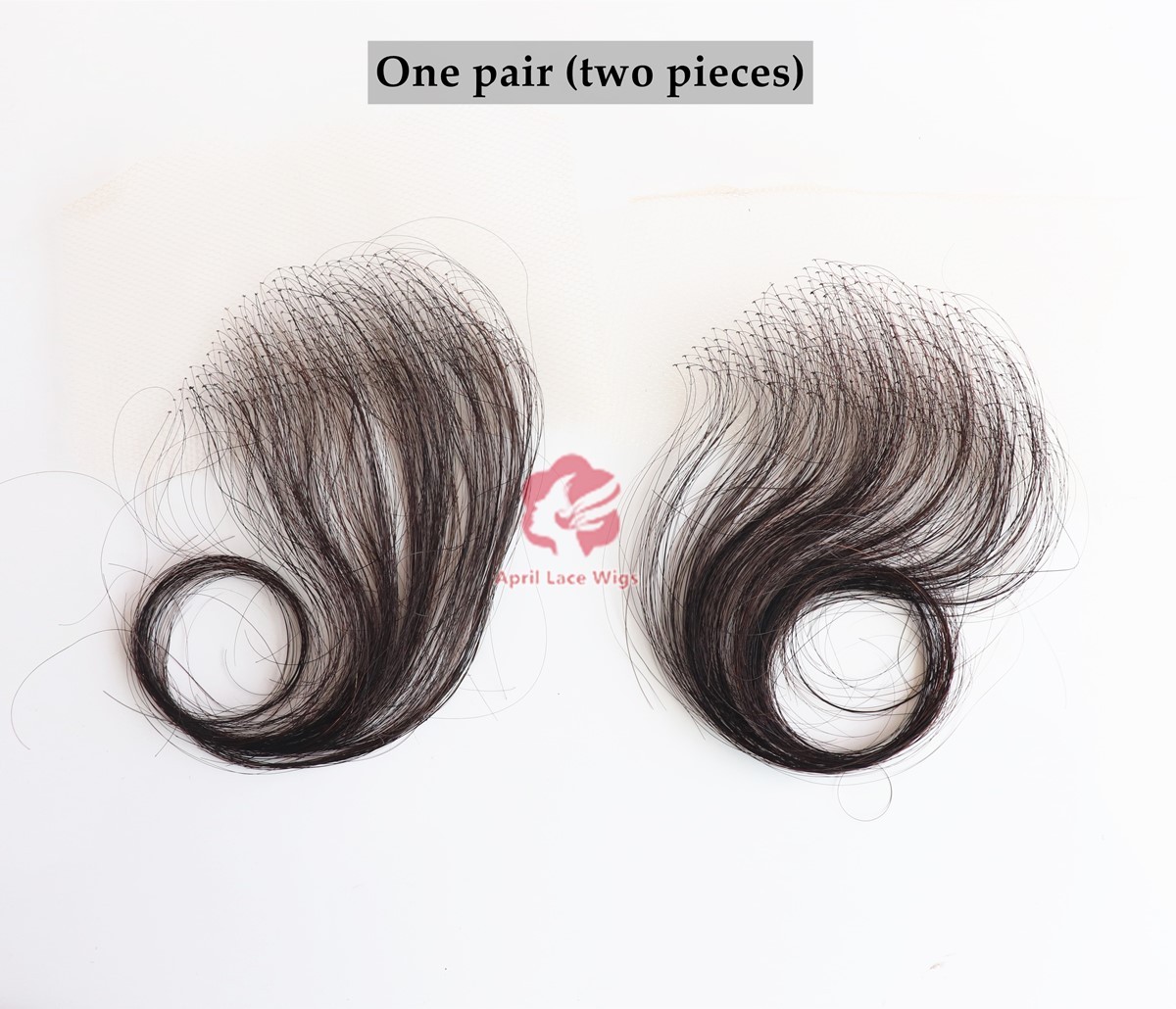 One Pair Human Tied HD Swiss Thin Lace Baby Hairs HD Lace Patches Fake Edges HD Lace Patches