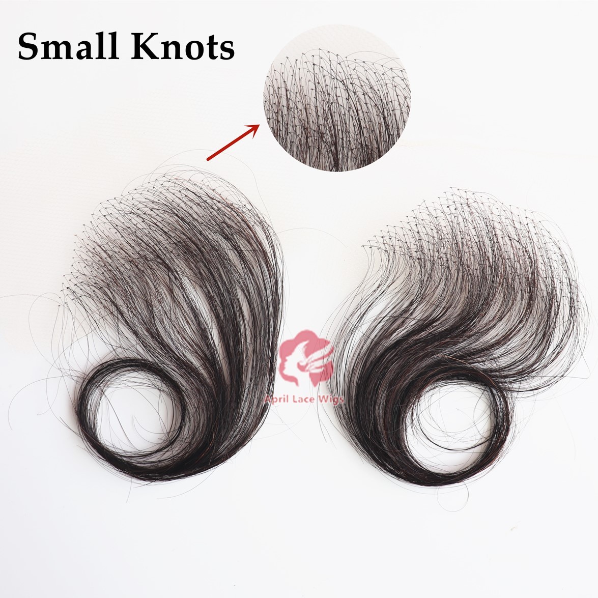 One Pair Human Tied HD Swiss Thin Lace Baby Hairs HD Lace Patches Fake Edges HD Lace Patches