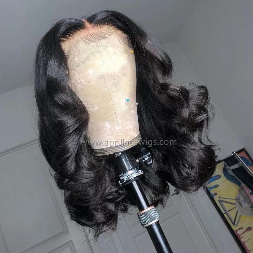 BOB CUT Big Curly 360 Wigs 100% Virgin Human Hair Preplucked Hairline