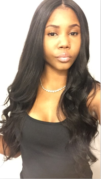  Indian Remy silk straight human hair full lace wig
