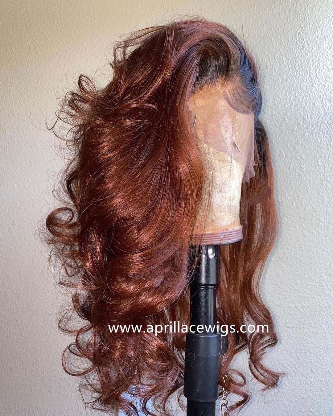 Virgin hair Loose Wave Ombre brown glueless 360 wig preplucked hairline