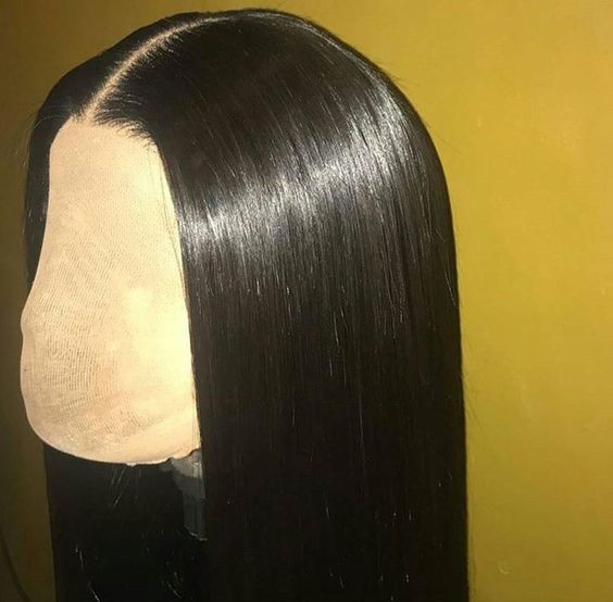 Brazilian virgin silky straight full lace wig with pre-plucked hairline