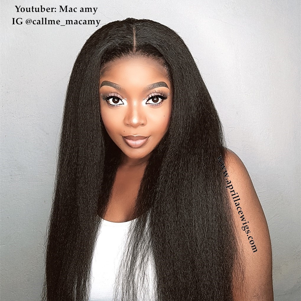 5x5 HD wig italian yaki human hair aprillacewigs