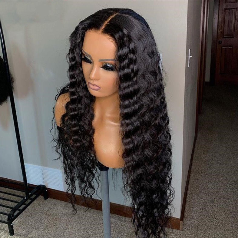 Crimp Wave 150% density 13x6 HD lace front wig Brazilian virgin human hair preplucked hairline