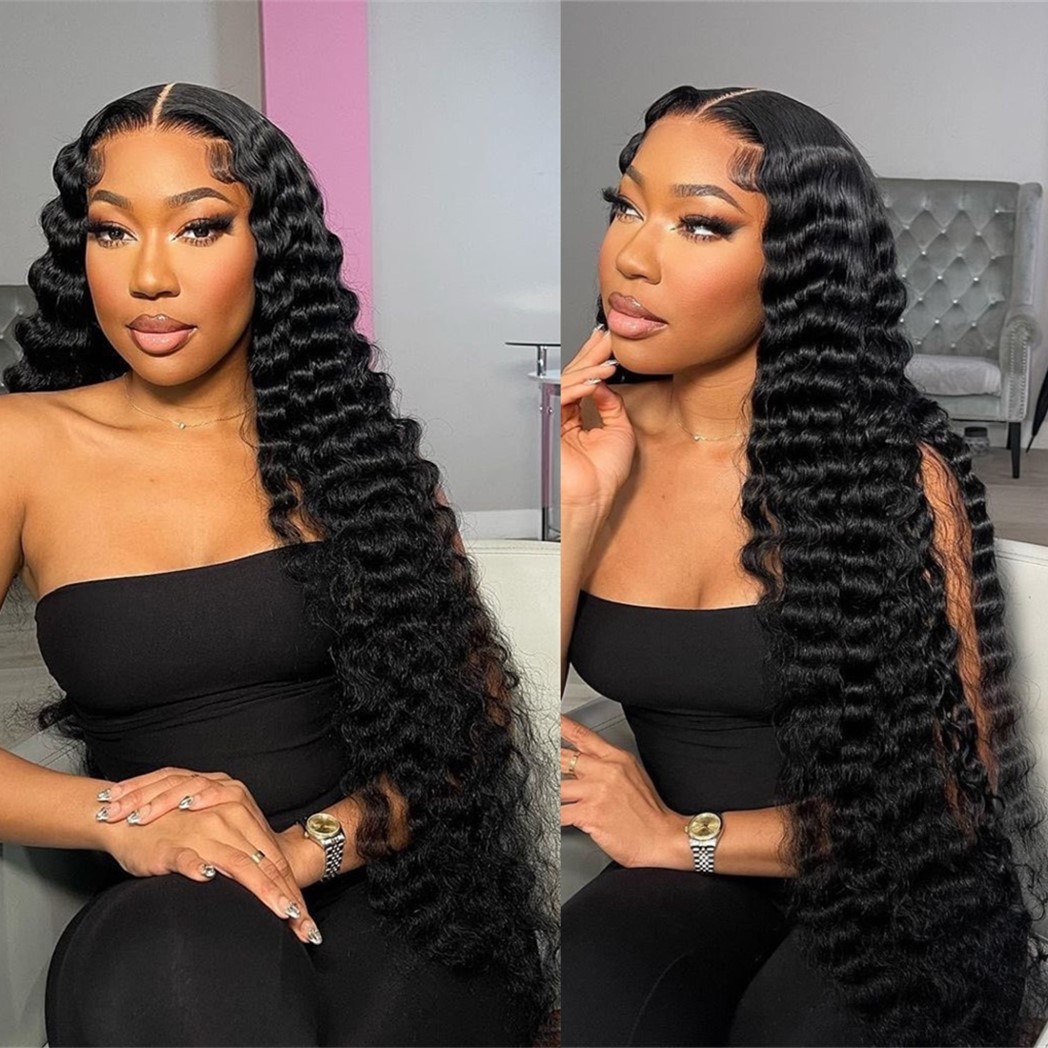 Crimp wave lace wig