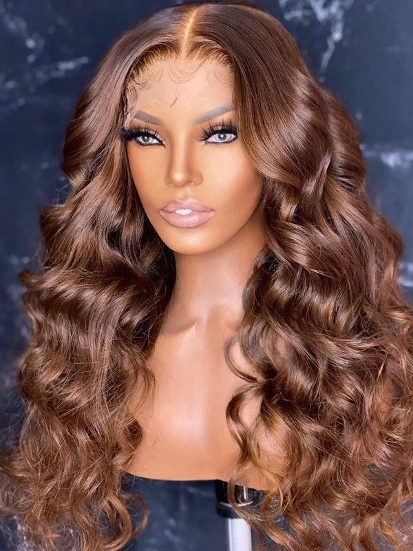 Chestnut Brown Loose wave 5x5 HD lace closure wig