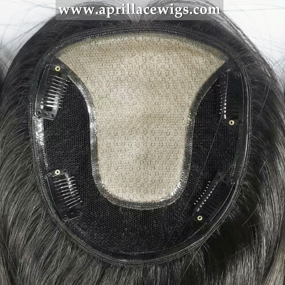 Silk Base Topper PU around HD Black Lace Topper