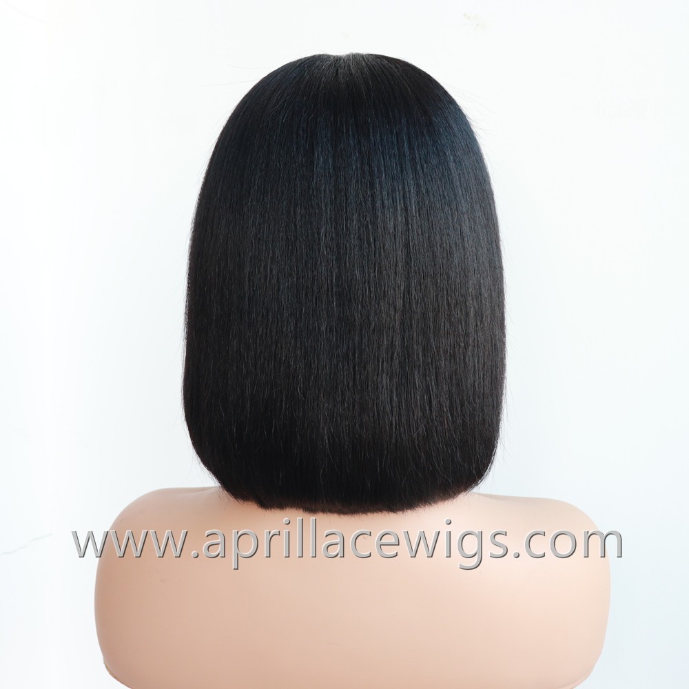 silk top italian yaki bob wig