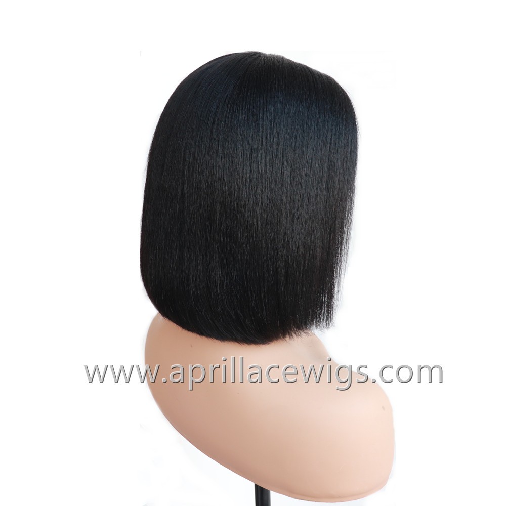 italian yaki bob silk top full lace wig