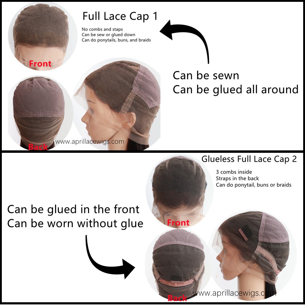 Full lace cap construction glueless full lace cap