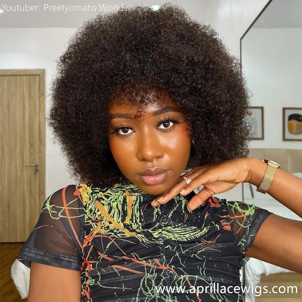 afro curly full lace wig
