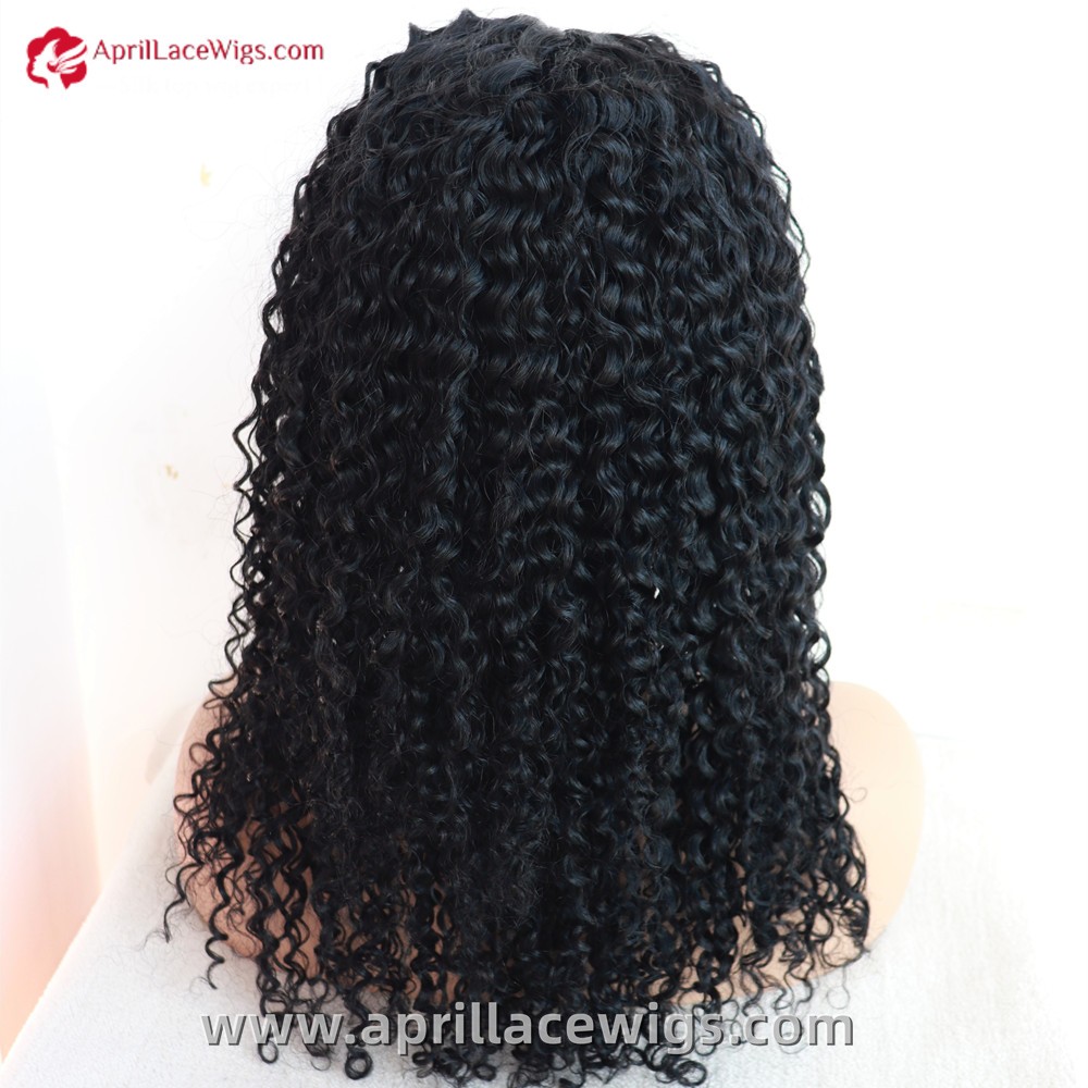 V-part Wig 150% density Curly Human Hair