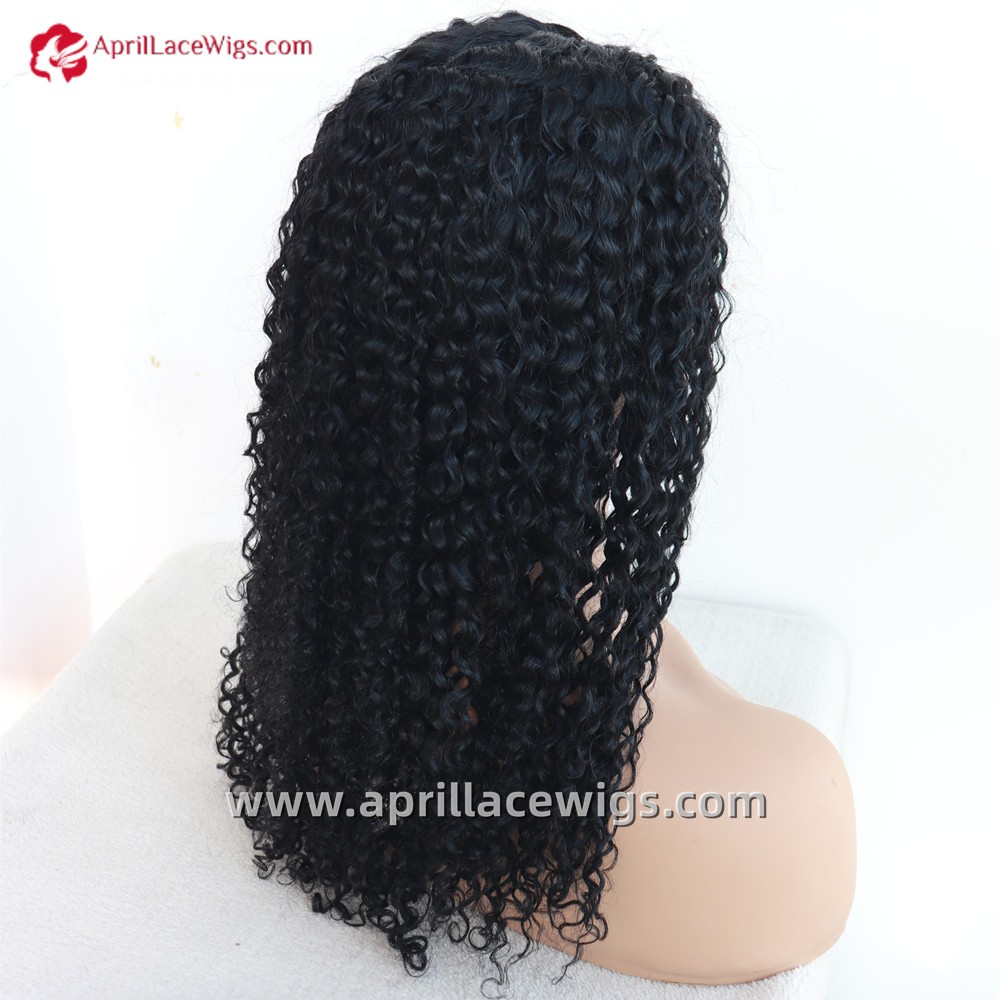 V-part Wig 150% density Curly Human Hair