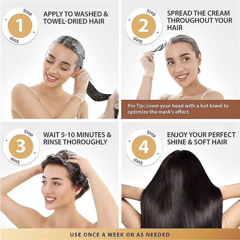 【Hair Care】Asmoxa Maca Essence Repair Collagen For Dry Tangle Hairs