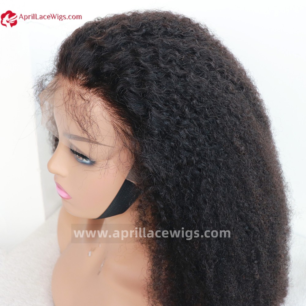 Virgin human hair 4a curly african american hair 360 wig