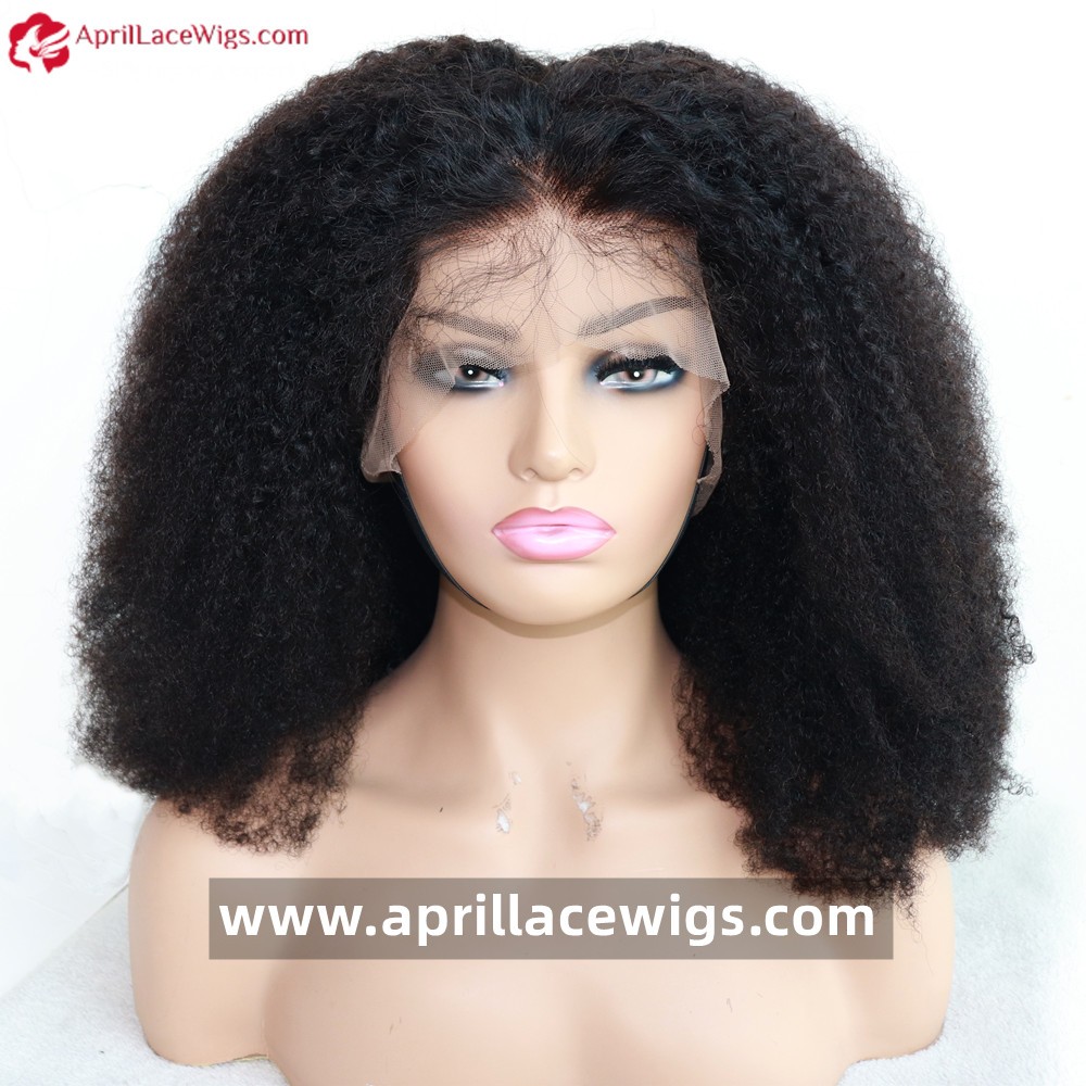 Virgin human hair 4a curly african american hair 360 wig