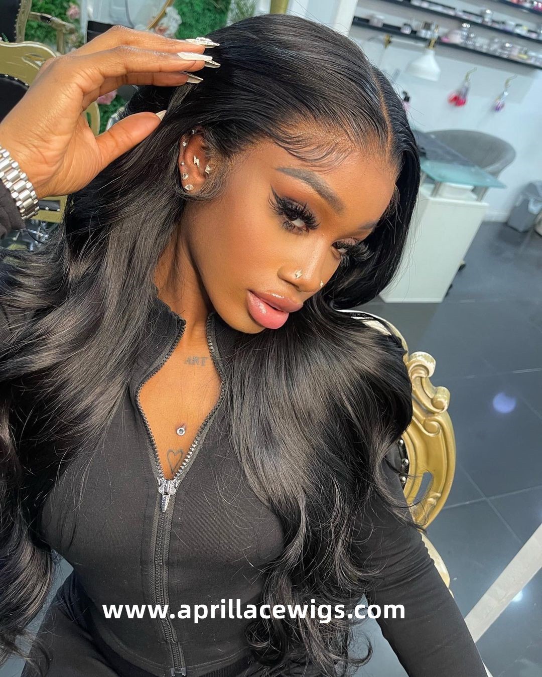 150% density 13x4 HD lace front wig Brazilian virgin human hair preplucked hairline