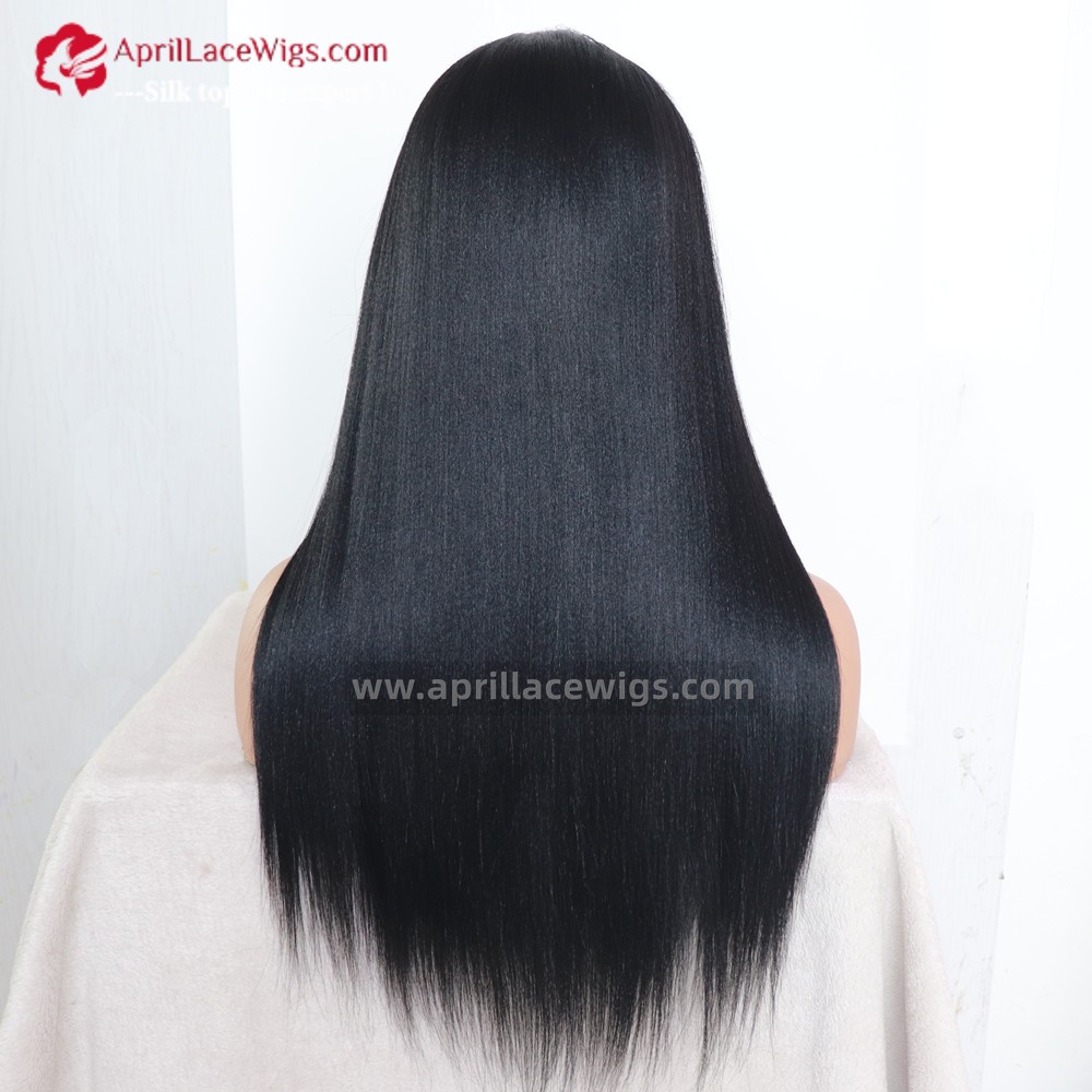 V-part Wig 150% density Light Yaki Human Hair