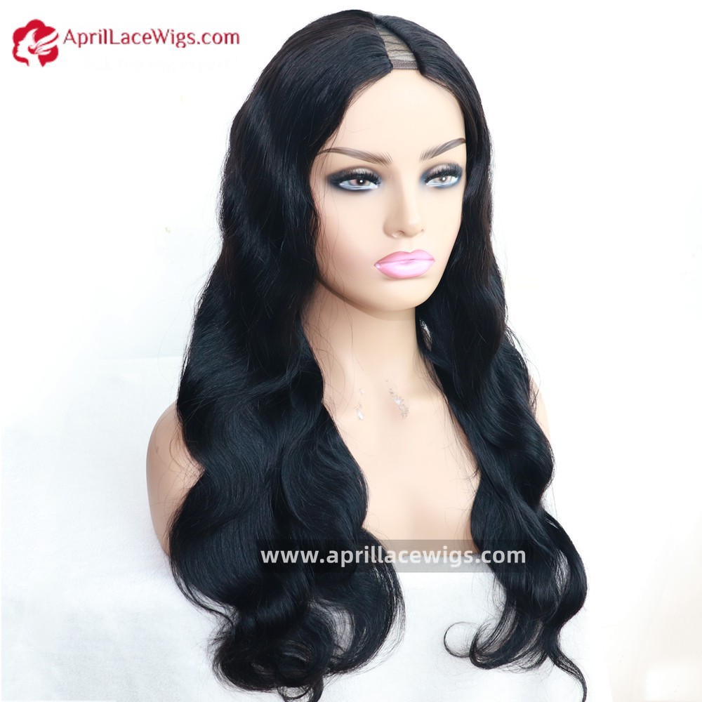 V-part Wig 150% density Body Wave Human Hair