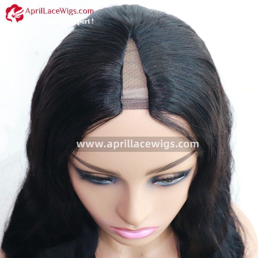 V-part Wig 150% density Body Wave Human Hair