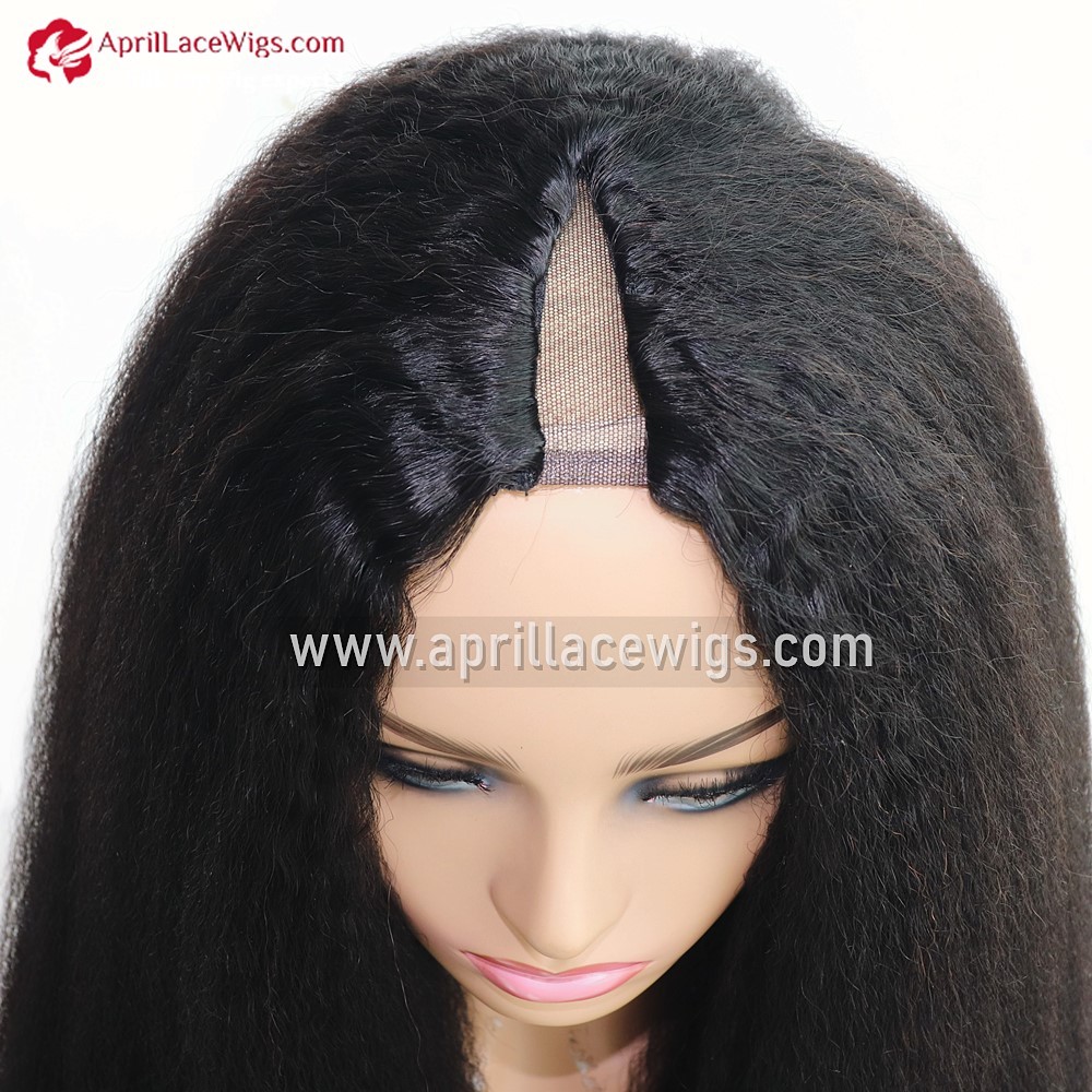 V-part Wig 150% density italian yaki Human Hair